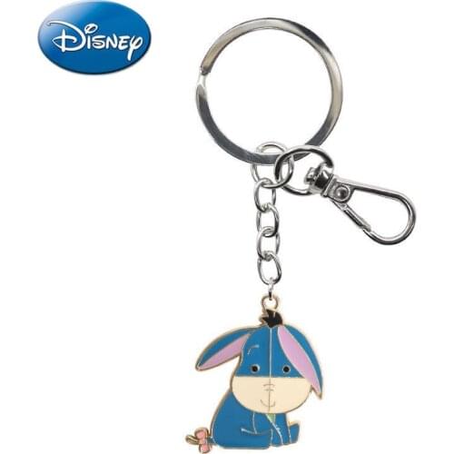 Disney Eeyore Keychain Pendant Simple Cartoon Accessories School Bag Hanging Jewelry Key Ring Buckle