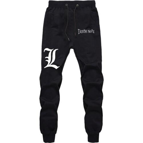 Hot-Selling Summer Fashion Casual Breathable Jogger Pants DEATH NOTE L Print Sweatpants Joggers Fitness Long Trousers