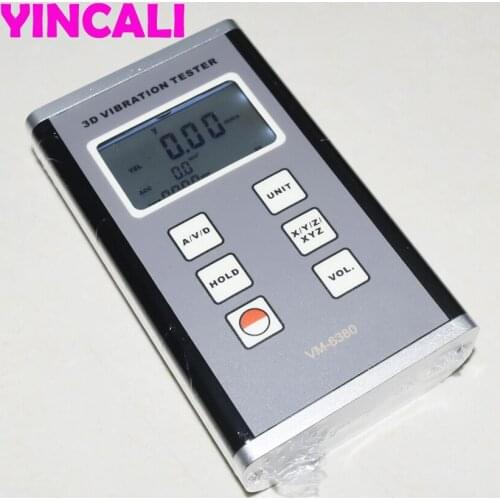 Fast Shipping Digital Vibration Meter Tester VM-6380 Piezoelectric Accelerometer Sensor Vibrometer 3-Axis Vibration Analyzer