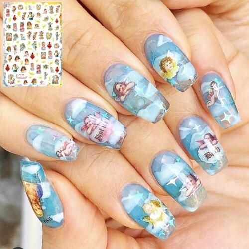 TSC-192 angle LETTER design 3d nail art stickers decal diy nail tool decorations