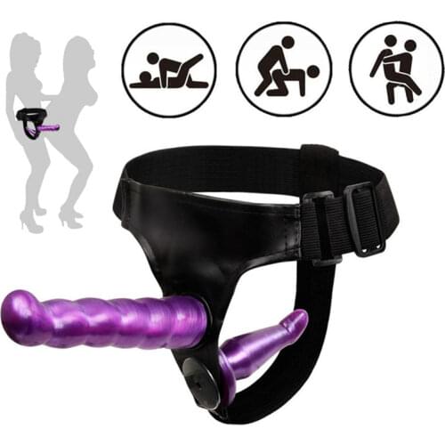 Double Dildo Strapon Realistic Ultra Elastic Harness Strap On Dildo Lesbian Strap-on Dildo Adult Sex Toys For Couples Women Gay