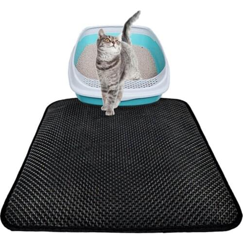Double Layer Cat Litter Mat Kitten Kitty Toilet Waterproof Anti-slip Pet Mat for Cats Mesh Cat Kedi Cleaning Sleeves with Filter