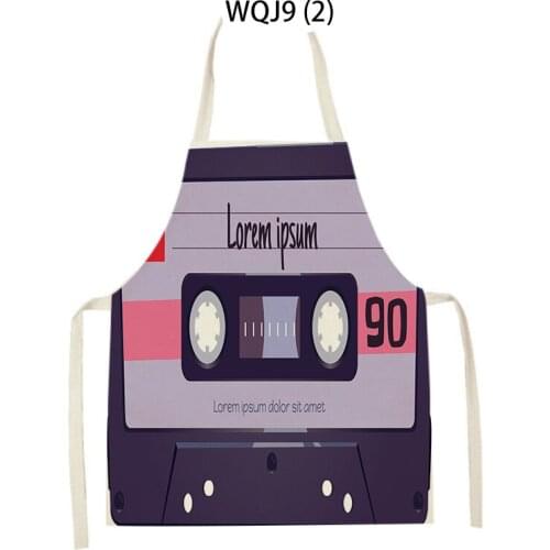 Era Song Music Cassette Clean Art Apron Home Cooking Kitchen Men Woman Adult Children Apron Chef Puts On Adult Bib Antifouling