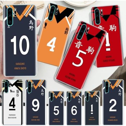 Haikyuu!! Jersey Volleyball Anime Soft Phone Case For Huawei Honor 10 9 20 Lite Y5 Y6 Y7 Y9 8A 8X 8S 7A 7X 9X 10i 20i Pro Cover