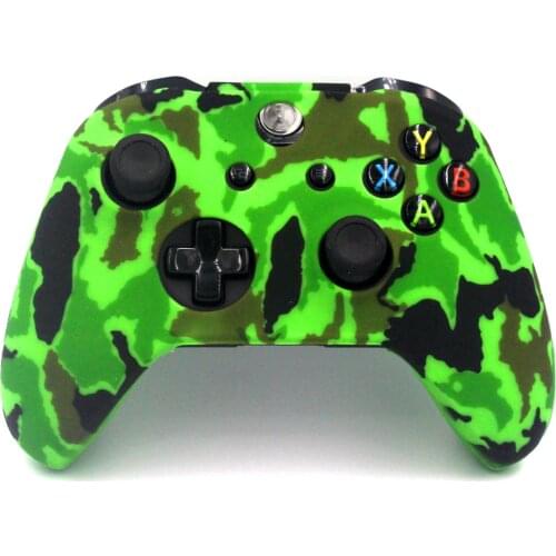 JIE LI Anti-Slip Camouflage Color Silicone Cover Skin Case For XBOX ONE S X Controller Army Camouflage Style