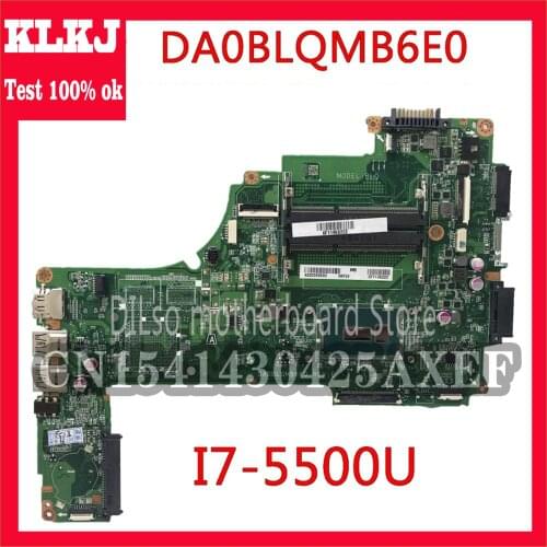 KLKJ DA0BLQMB6E0 REV:E For Toshiba Satellite C55 S55 C55-C L50-C Motherboard I7-5500u A000388620 Work 100% Original