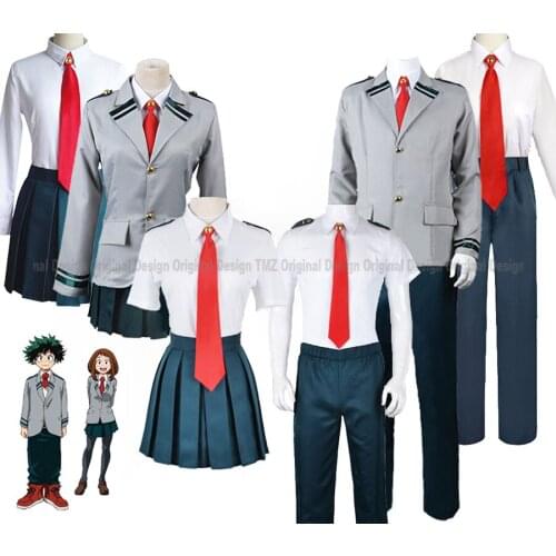 Anime My Hero Academia Cosplay Costumes Boku no Hero Academia Summer Winter School Uniform Midoriya izuku Ochaco Uraraka Costume