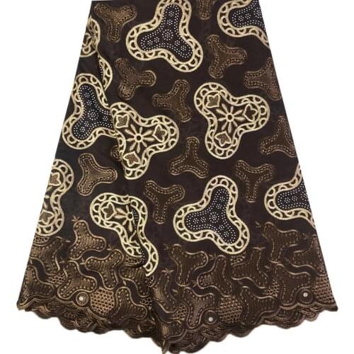 Lace fabric 2021 latest with stock embroidery African cotton fabrics voile VPL12232 lace popular Dubai style for party dress