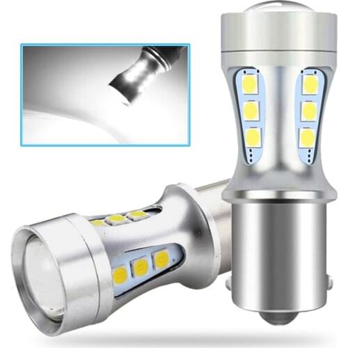 2pcs P21W Led Super Bright White 1156 BA15S Canbus 1157 BAY15D Car Lamp 7443 T15 T20 Bulbs Signal Reverse Lights For Bmw e46 e39