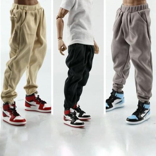 1/6 Scale Soldier Toy Model Trend Casual Hip-hop Loose Sweatpants Model Toy Is 12" Action Figure Body Doll Accessory