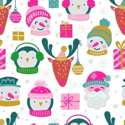 Cartoon fabric 100% polyester tulle fabric Christmas decoration sewing fabric garment fabric by the yard