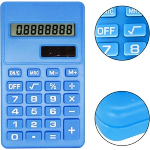 Cartoon Mini Calculator 8 Digits Display Dual Power Supply Cute Candy Calculadora Solar Hesap Calculatrice