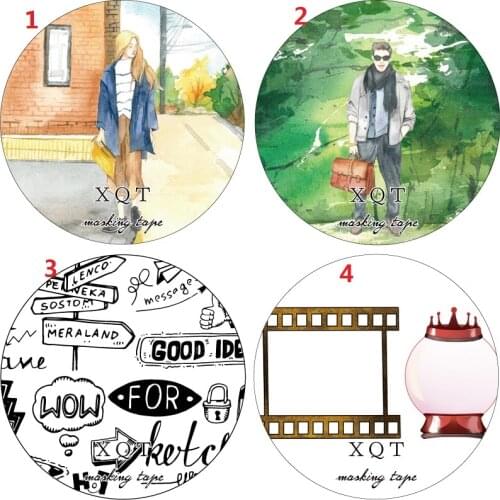 2018 New Arrival 7M Street series Washi Paper Tape Paper Masking Tape Stickers Decorative Sticker Adhensive Tape XQT0216-005
