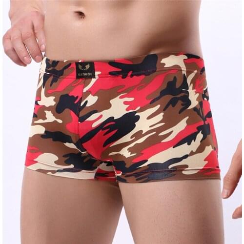 New Arrivals Men Underwear Camouflage Boxer Nylon Breathable Male Panties U Convex Men Boxer Shorts Calzoncillo Men Underpants