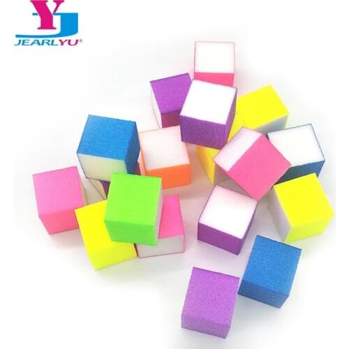 New 20 Pcs Neon Mini Nail File Block Professional Nail Art Tools Sanding Files Buffer High Quality Sponge Colorful Washable File