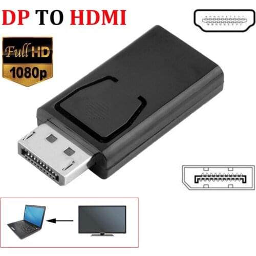 Display Port to HDMI-compatible Adapter Converter Display Port Male DP to HDMI-compatible Female TV Cable Adapter Video Audio