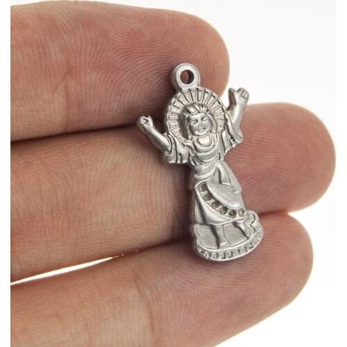 Child Jesus charm Stainless steel Novena al Divino Niño Jesús pendant silver/gold color charms 50pcs