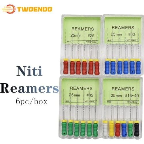 Dental 25mm #15-40 Niti Reamers 10boxes/lot Hand Use Endondontic Root Canal Files