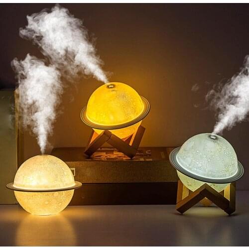 200ML Air Humidifier, 3D Moon Lamp Light Diffuser Aroma Essential Oil USB Ultrasonic Humidificador ,Night Cool Mist Purifier