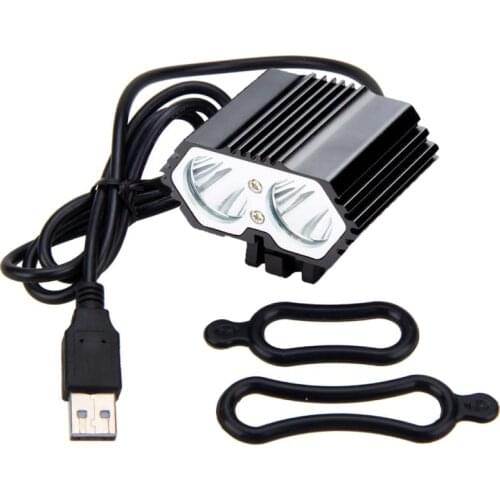 6000LM Bicycle Ligjht 2*XM-L T6 LED USB Bike Front Lights Waterproof Road MTB Bike Light Lamp Headlight Outdoor Cycling Camping