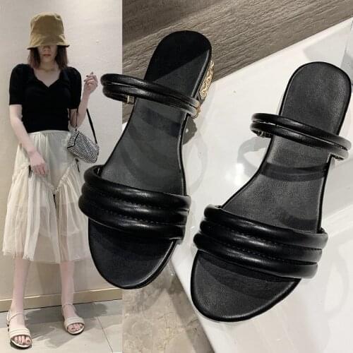 Plus Size 2021 New Summer Low-heeled Sandals Female Fairy Style Casual Outfit Skirt Student Trendy Shoes Shoes for Women