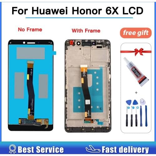 High quality LCD Display For Huawei Honor 6X LCD BLN-L24 BLN-AL10 BLN-L21 BLN-L22 Touch Screen For GR5 2017 Digitizer Assembly