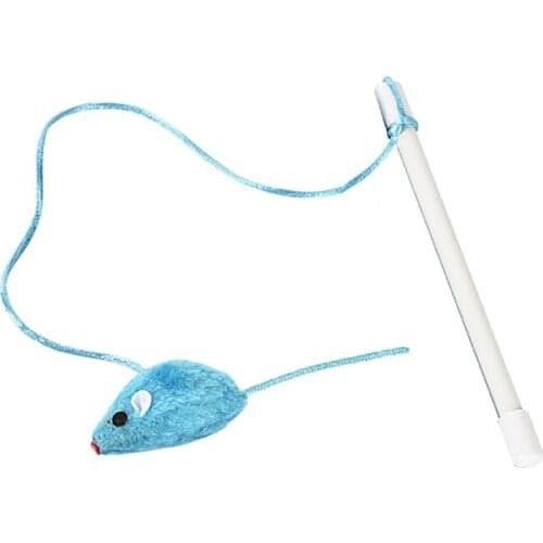 1pc Cat Toy Stick Feather Wand With Bell Mouse Pet Cat Teaser Wand Interactive Cats Kitten Teaser Toys for Cats