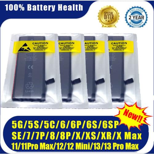 10pcs/Lot 0 Cycle Battery For iPhone 4 4S 5 5S 5C SE 6 6S 7 8 Plus X XR XS Max Wholesale Replace Phone Battery 500 Life Quality