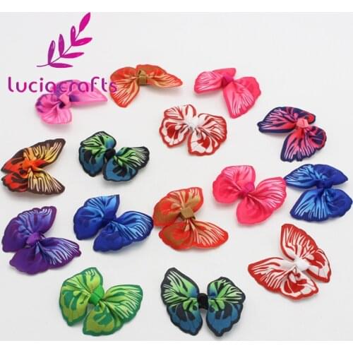 12pcs/lot Multicolors approx 60*60mm Bowknot Girls Boutique Mini Hair Bow Headwear DIY Garment Accessories B0801