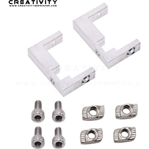 2 Set/lot BLV Ender-3 3D Printer Parts 2020 2040 Profile Fixed Block With Screw Kit For MGN12 Linear Guide Rail Fixing Block