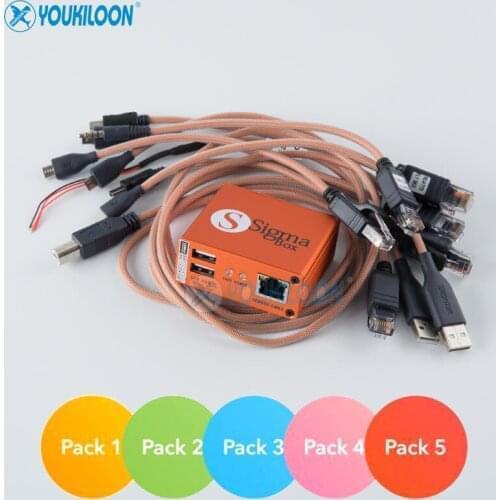 New Sigma Box Original Sigma box with 9 Cable with Activation Pack1+Pack2+Pack3 + Pack4 +Pack5 new update