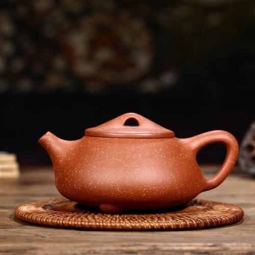 250ml Chinese Yixing Stone LadleTea Pot Kungfu Hand Teapots Black Tea JinJun Mei Tea Set Dragon Blood Sand Teaware