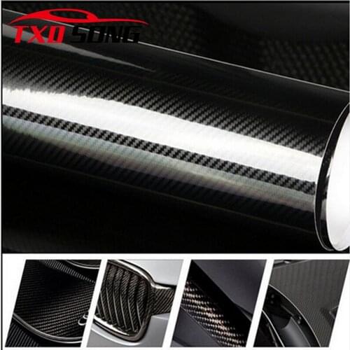 30CM*1/2/3/4/5/6m High Glossy Black 5D Carbon Fiber Vinyl 5D Carbon Fibre Wrap 5D Carbon Fiber Film Air Free Bubble
