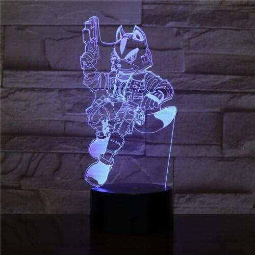 Black Cat Sheriff Lampara 7 Colors Changing 3D LED Usb Cartoon Desk Lamp For Office Decor Kids Holiday Gift Night Light 2486