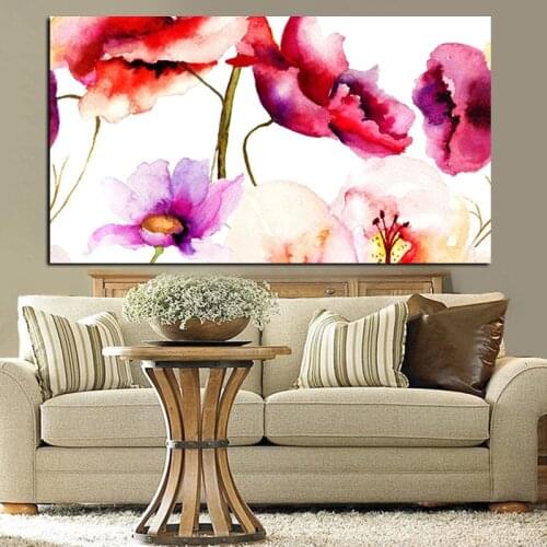 Abstract colorful Floral Flower diy handwork embroidery diamond painting Modern Minimalist Alpine Orchid Poster Wall Art