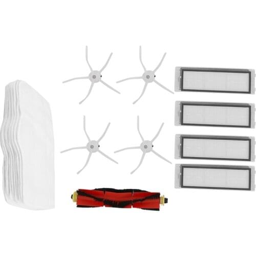 EAS-2 Set Vacuum Cleaner Accessories: 1 Set Mop Cloth Cleaning Pads & 1 Set HEPA Filters Main Brush