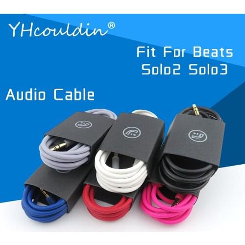 Audio Cable For Beats Solo 2 3 Solo2 Solo3 Headphone Accessaries Replacement 3.5mm With Mic