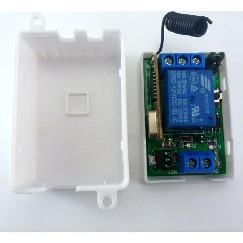 433M DC 12V 1Channel RF Wireless Controller Relay Switch Delay Toggle Latch Functions for EV1527 PT2262 ASK/OOK
