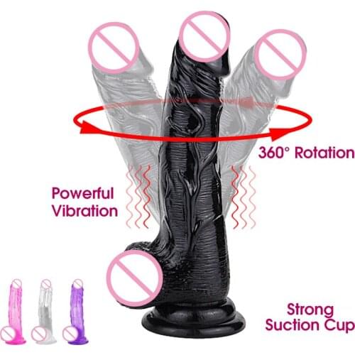 Erotic Sex Shop Rotating Large Dildo Realistic Vibrator Strapon Big Jelly Huge Dick Suction Cup Sextoy Adult Sex Toys for Woman