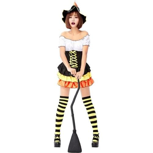 Halloween Carnival Party Carnival Magic Pumpkin Witch Costume Cute Little Witch Stage Performance Danganronpa Cosplay