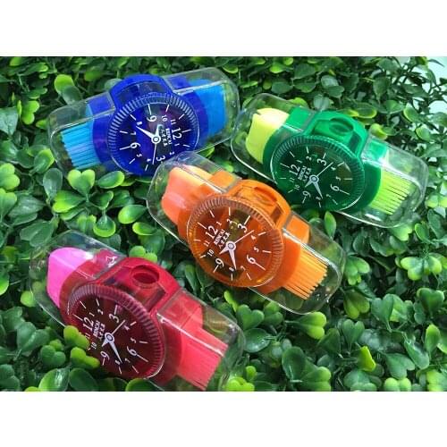 Cute Funny Watches Students Children Supplies Plastic Pencil With Erasers Brush