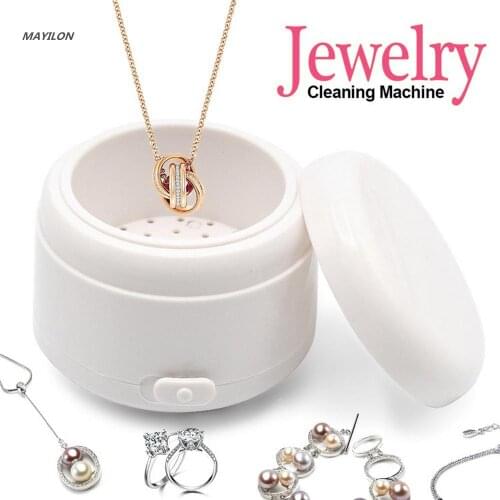 Mini Digital Ultrasonic Cleaner Ultra Sonic Cleaning Bath Jewelry Glasses