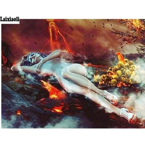 Diamond Embroidery fashion woman & skull pattern DIY 5D Diamond Painting Cross Stitch kit Rhinestones mosaic Home Decoration art