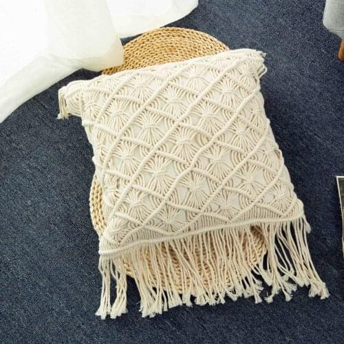 Cushion Covers Geometry Bohemia Style Hand-woven Thread Pillow Covers Pillowcase Home Decor for Office Sofa 45x45cm Dropship