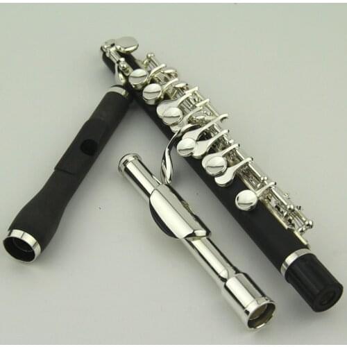 Piccolo flute PICCOLO With c key silver plated Instrument maintenance 2 mouthpiece composite woodpipe body