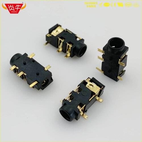 PJ327A 3.5mm FEMALE SMD SMT AUDIO SOCKET HEADPHONE CONNECTOR HEADPHONE SOCKET TWO CHANNEL CONNECTOR 5PIN DIP PJ-327A
