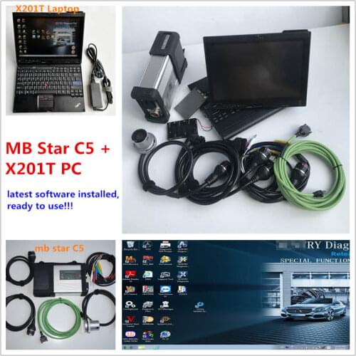 Full software 2020.12 Das/DTS Monaco8/HHT/WIS X201T I7 4G MB STAR C5 SD Connect Compact 5 Diagnostic Tool with WIFI for Mercdes
