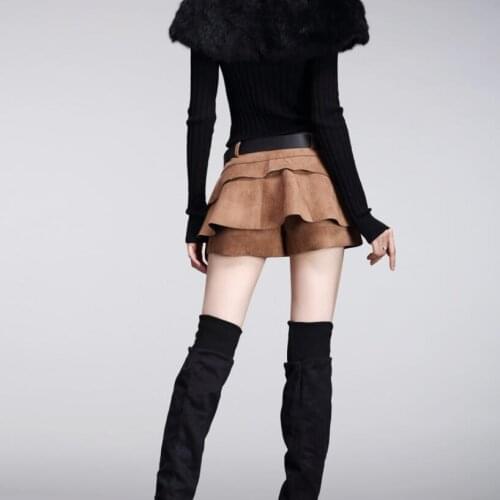 2020 New Fashion Womens Shorts Skirts Women Spring Autumn Ruffles Shorts Winter Spring Mini Shorts Casual Summer Skirts