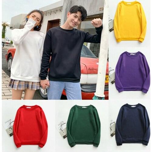 Sweatshirt Round Neck Thickening Plus Warm Autumn and Winter Sweater Shirts Tops