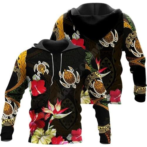 Polynesian Sea Turtle Tattoo 3D printed Hoodies sweatshirts Men Women Fashion Hooded streetwear Pullover Drop shipping